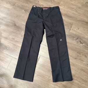 Dickies Men's Black Work Pants Relaxed Fit Flex Straight Leg